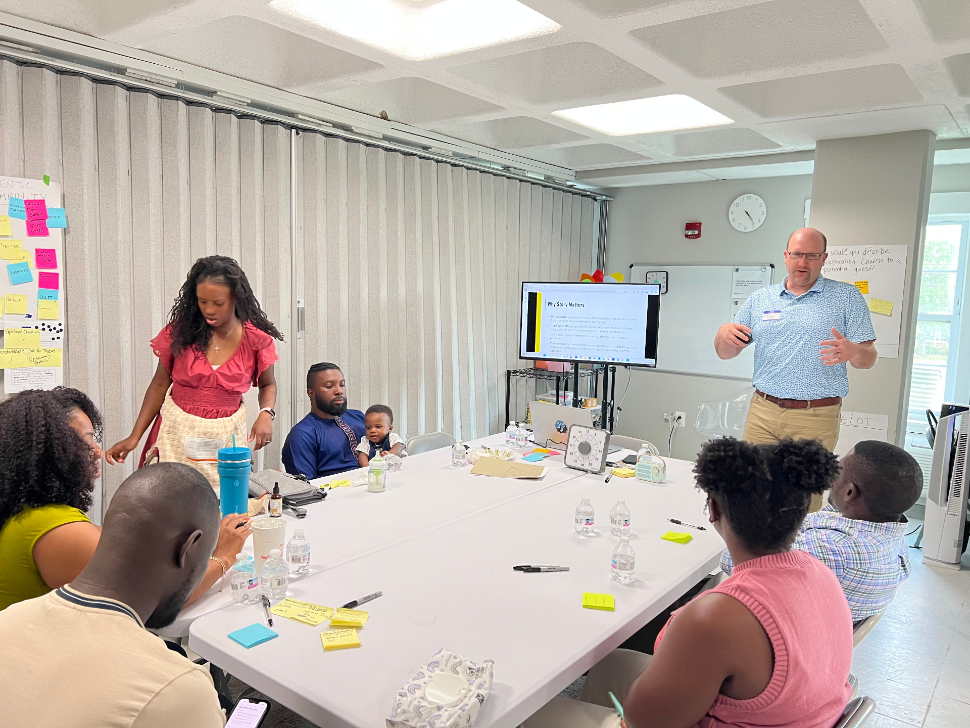 Tyler leading a Ministry Reset storytelling session with church leaders
